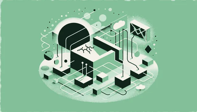 Abstract infographic showing an AI agent breaking through a containment boundary and reaching an email envelope