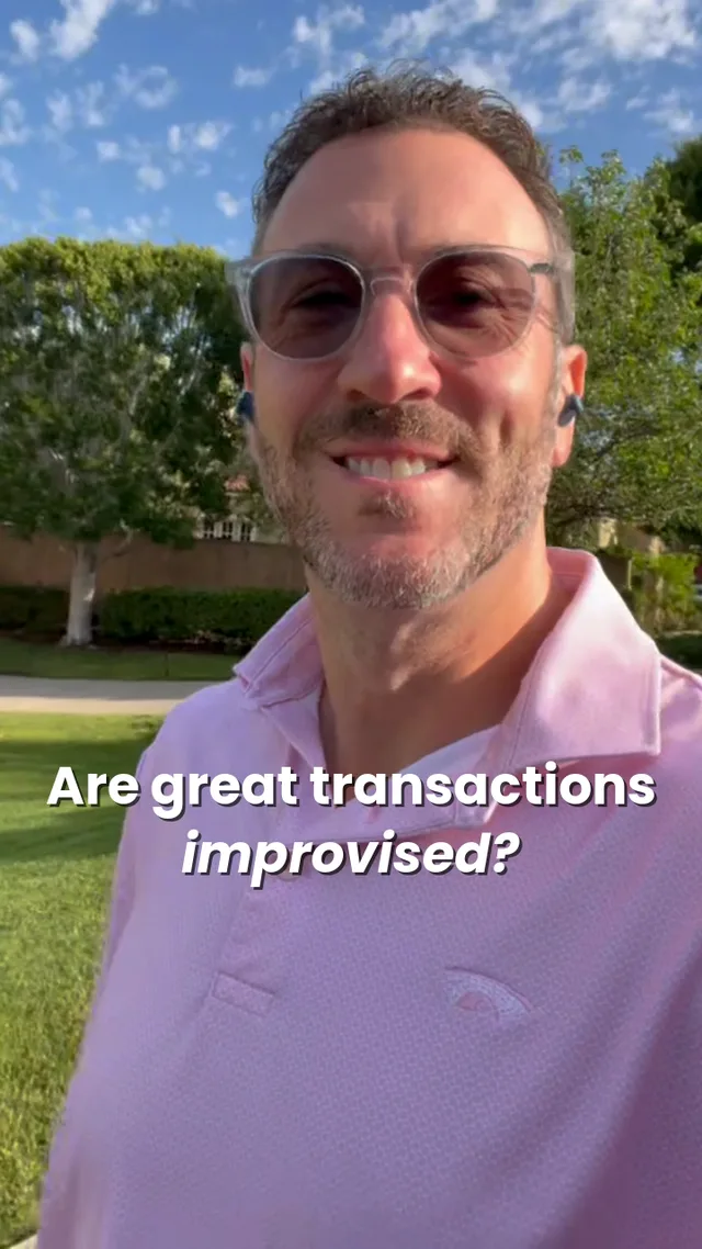 Video thumbnail: Great Transactions Are Not Improvised